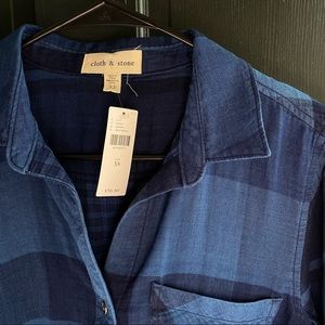 Cloth & Stone | Mireille Button Down Plaid Top